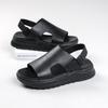 Sandalen für Männer Sommer Marke Echtes Leder Casual Strand Atmungsaktive Männer Slides # Zl82