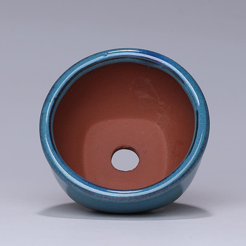 Yixing Zisha Succulent Pot: Retro Style Miniature Square & Round Bonsai Holder.