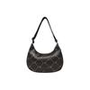 New MLB Monogram Collection Polyester Hobo Pochette, Hobo Bag, Shoulder Bag, Crossbody Bag Tubas Unisex Black 3ABQL012N-50BKS
