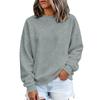 Women's Long Sleeve Color Round Neck Loose Fit Sweatshirt Soft Comfortable Casual Pullover for Everyday Wear