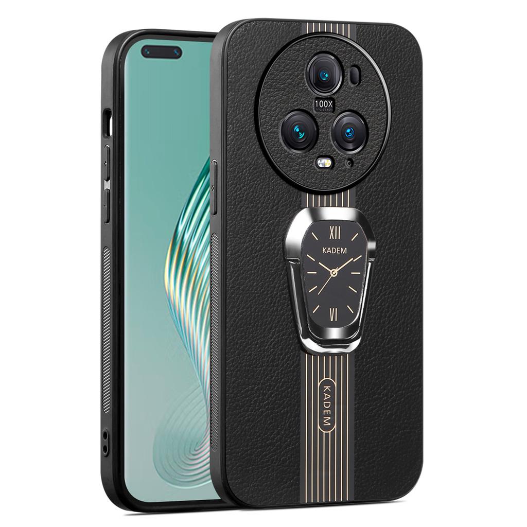 KADEM For Honor Magic5 Pro Cell Phone Cases Watch Pattern Folding Kickstand Phone Cover