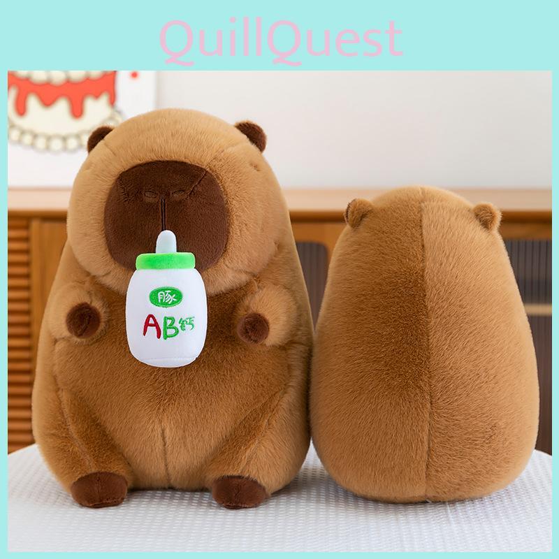 Ad Calcium Milk Capybara Plush Toy Pillow With Two In One Design For Use Office