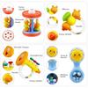 MOONTOY 12-teiliges Baby-Rassel- und Beißring-Set, sensorisches Trainingsspielzeug für Neugeborene und Säuglinge von 0-12 Monaten, Geschenk für Jungen und Mädchen
