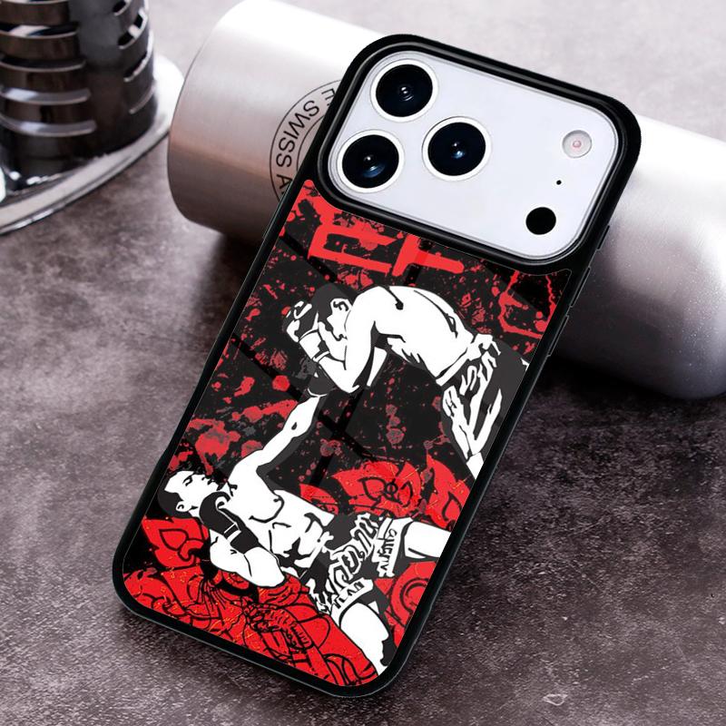 Muay Thai Knee Phone Case for iPhone 17 16 15 Pro Max Air 14 13 12 11 Plus Shockproof Capa Cover