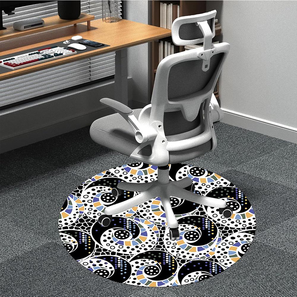 

1pc Mosaic Pattern Chair Carpet for Office, Non-slip, Soft and Durable Office Rug for Interior Decoration, Perfect for Office yy260313042 80cm by 80cm