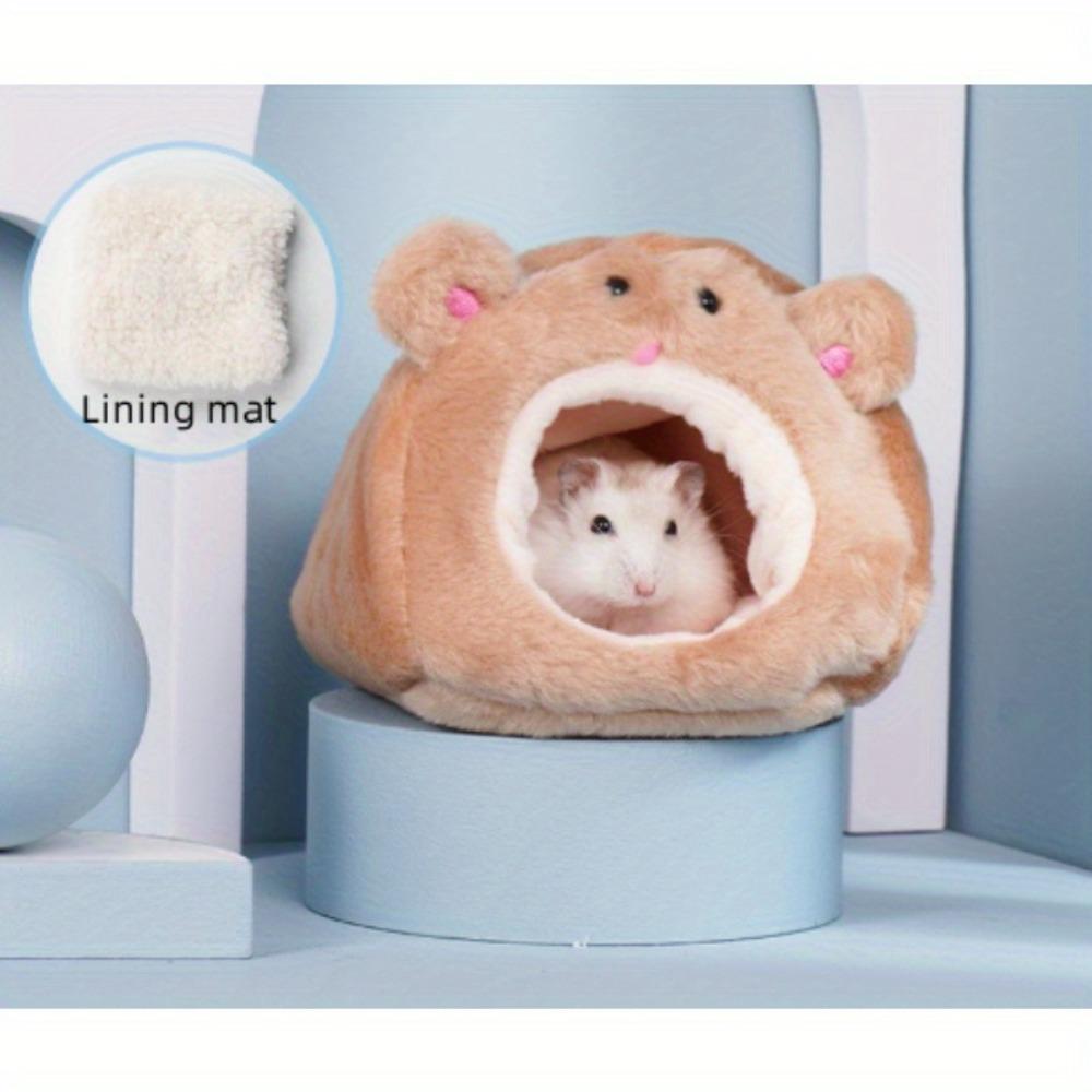 1PC Hamster Soft Warm Bed Rat Hammock Pig Squirrel Winter Pet Toy Hamster Cage House Hanging Nest+Mat House Bed Animal Mice Rat Nest