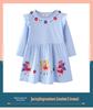European Style Girls' Polka Dot Princess Dress - Autumn Embroidered Long Sleeve Skirt