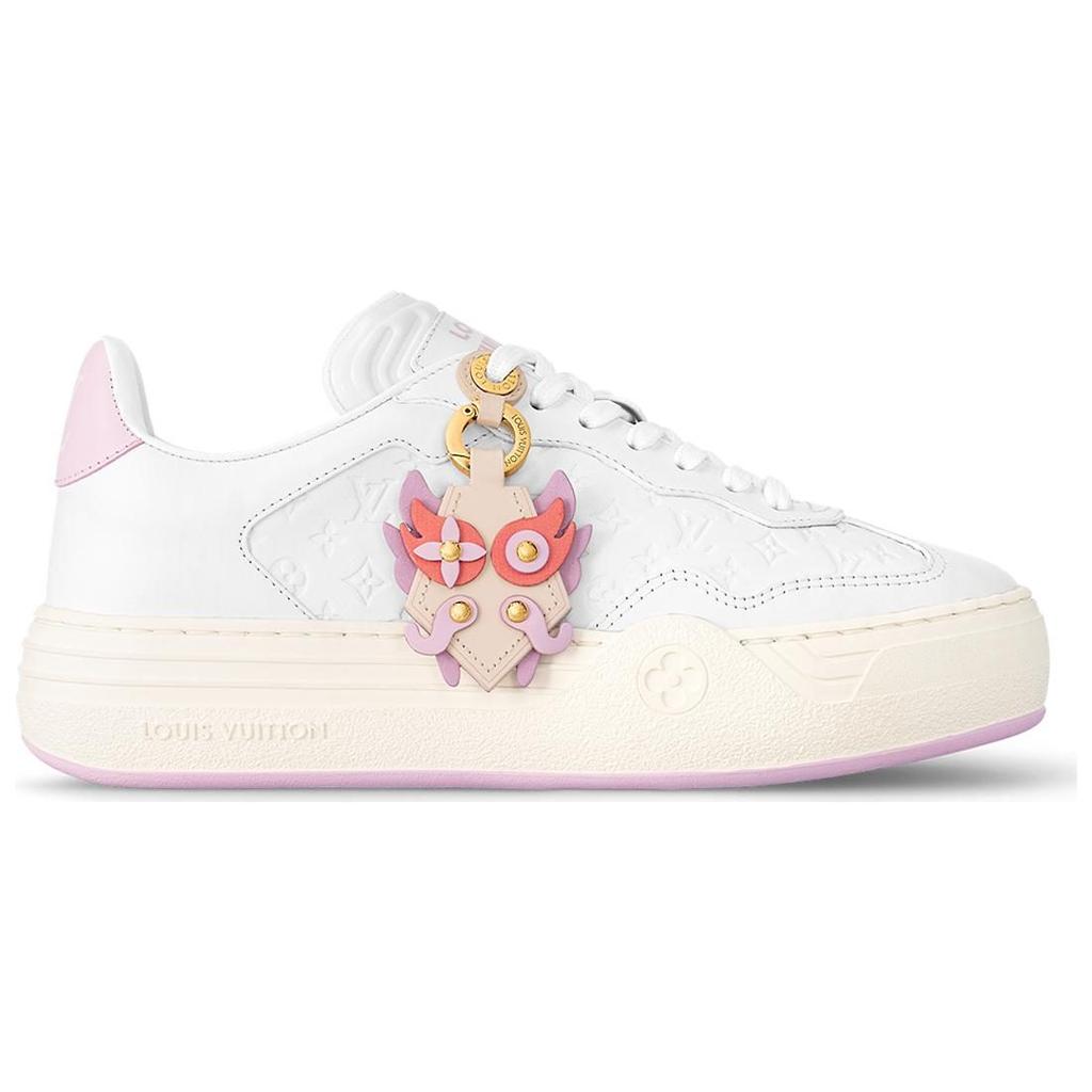 Louis Vuitton Groovy Year Of The Dragon Cow Leather Low Top Skateboard Shoes Women's White Pink 1ACO5T