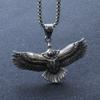 Hip Hop Rock Flying Eagle Pendant Necklae For Women Men Vintage Copper Color Stainless Steel Chain Punk Neck Jewelry Boy Gifts