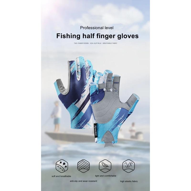 Summer UV Protection Gloves Sports Fingerless Fishing Quick-Drying Ultra-thin Bicycle Riding Non-Slip Half-Finger Summer Gloves