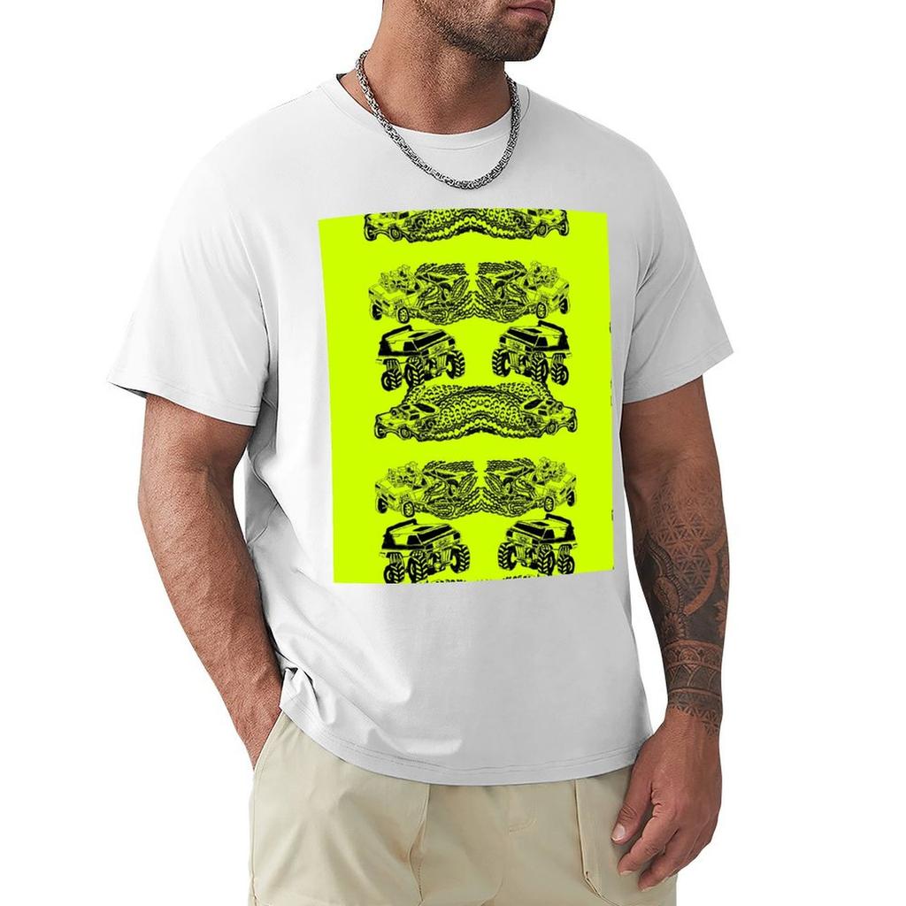 Monster Truck Pattern TShirt Luxury Tshirt Oversized Graphic Tee Plain Hippie Clothes Mens Vintage T Shirts