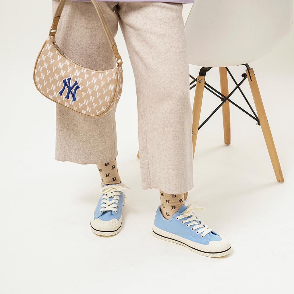 MLB Playball Origin Comfortable Durable Breathable Lightweight Low-Top Canvas Shoes Unisex Sneakers Light-Blue 3ACVVA11N-07BLL