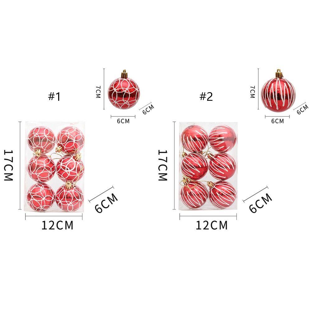 6pcs Cartoon Electroplated Christmas Hanging Balls 6cm Merry Christmas Tree Decor  Children Gifts