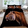 3D Tiger Printing Duvet Cover Set Luxury Bedding Cover Suit Children Teens Single Size Microfiber Comforter Cover Suit