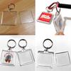 Llavero Portafotos de Acrílico Transparente Varios Diseños Llaveros Portafotos en Blanco para Exhibición de Fotos Navideñas
