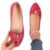 Pointed single shoes women's 2025 spring new fashion casual bow soft bottom flat bottom large size shallow mouth Doudou shoes tide