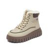Ins Velvet Martin Boots Women's Winter New Casual Shoes Heightening Student Thermal Locomotive Boots KT