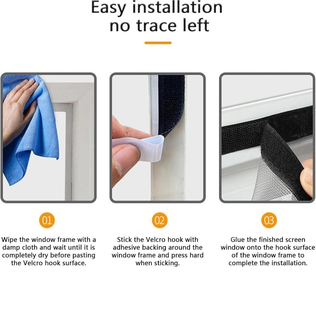 Household Window Screen Mesh, Velcro Window Screen Mesh, Self-Adhesive Non-perforating Insect-proof Window Screen