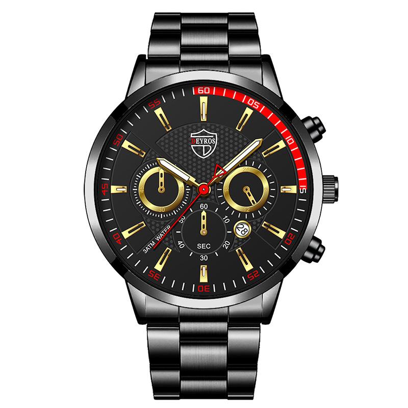 Stainless Steel Watch With Male Personality Luminous Calendar Automatic Quartz Watch