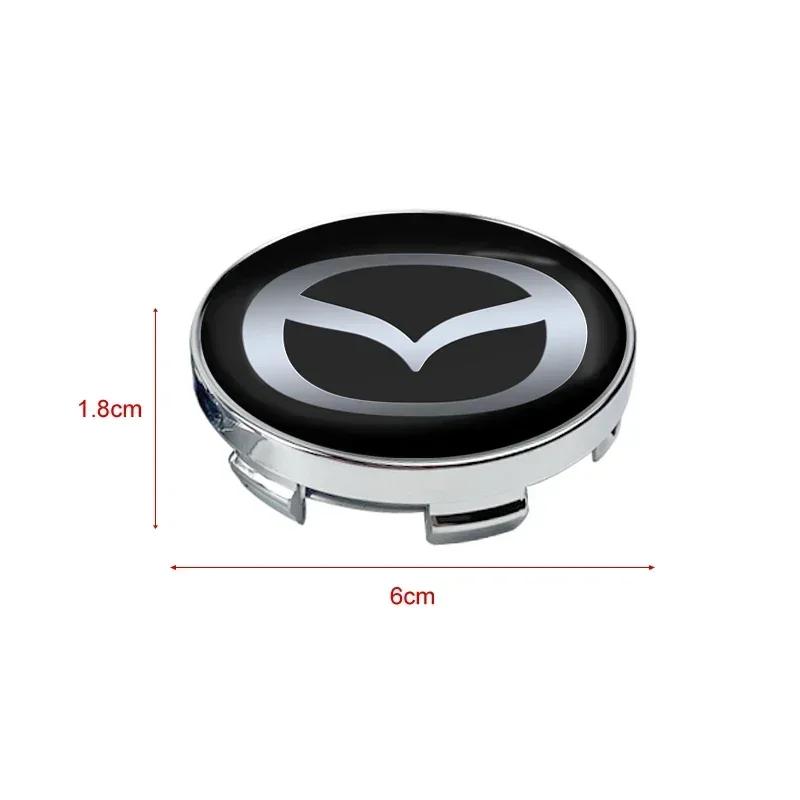 For Mazda 3 Alexa CX30 CX-4 CX5 CX-5 CX8 CX-8 CX-30 CX9 4pcs Car Rim Cover Decal Tire Wheel Center Hub Cap Sticker Emblem Decal