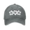 Hawaiian Hibiscus Flower Vinyl Sticker Washed Baseball Cap Outdoor For Womens Unisex FeUnisex