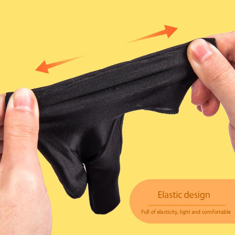 Painting Anti-fouling Gloves Dainayw Black Two-finger Anti-abrasion Professional for Artist Sketch Color Powder Flat Drawing