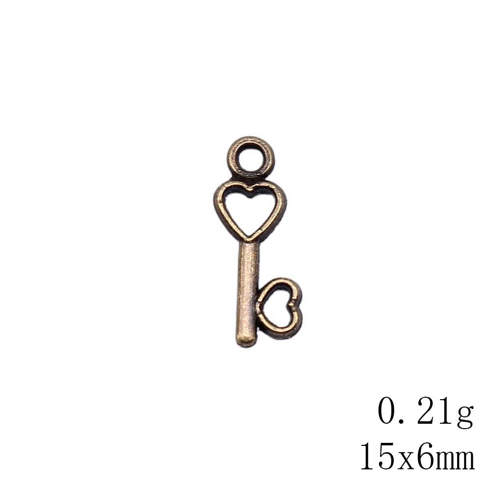 Hollow Clover Key Charm Lucky Pendant Tool Charms For Bracelet Necklace Jewelry Making Supplies For DIY