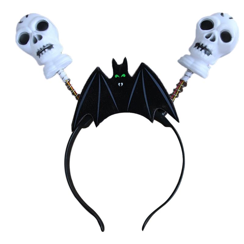 Halloween Glowing Decor Pumpkin Skull Headbands Cosplay Novelty Headdress