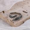 Vintage Feather Ring Distressed Minimalist Fashion Elegant High-End Band