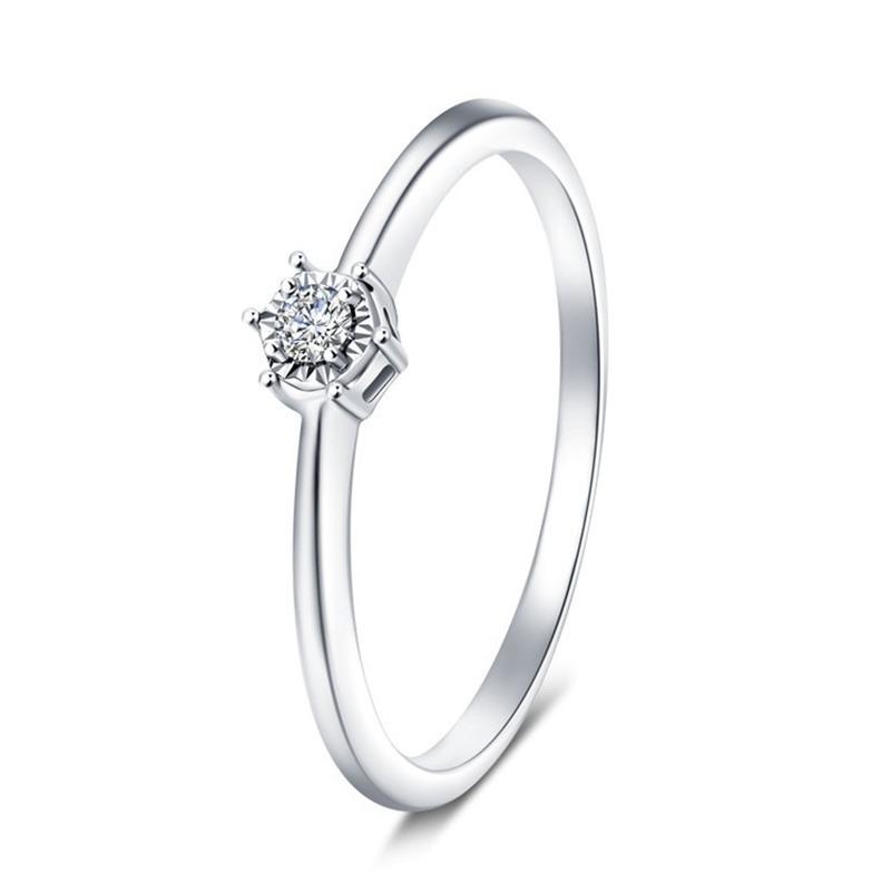Lindon Klassischer Zirkonring aus Kupferlegierung, Damenschmuck, Hochzeitsversprechen, Partygeschenk