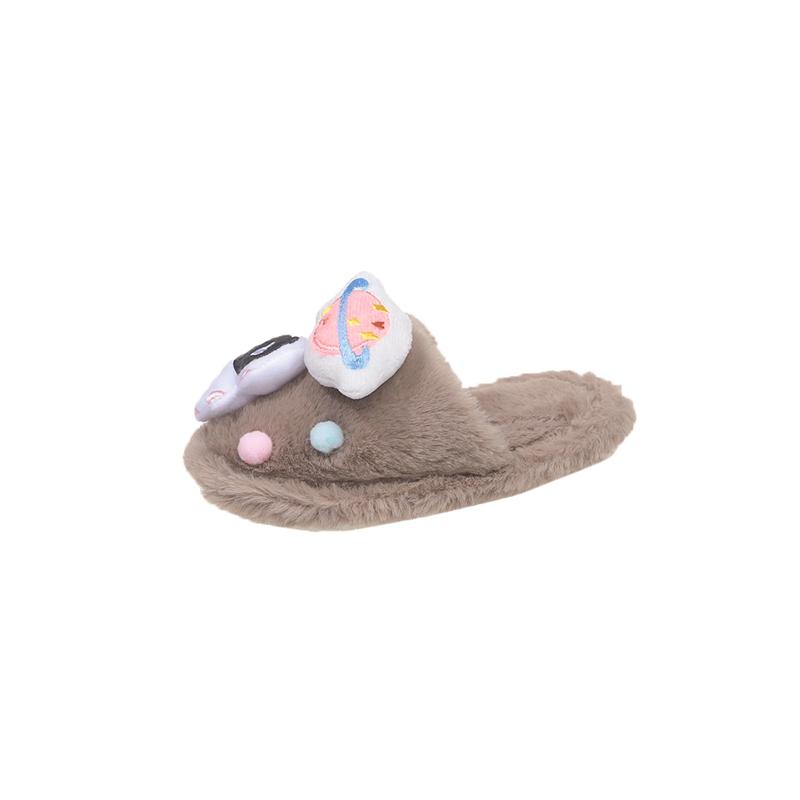 

Children s Baotou Cotton Slippers Autumn and Winter New Style for Boys and Girls Soft Bottom Warm Indoor Floor Slippers 29 хаки