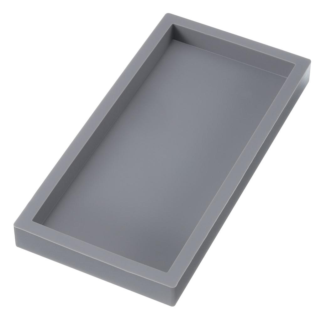 Bathroom Vanity Trays Silicone Bathroom Tray Shatterproof Durable Rectangle Bathroom Tray for Restroom Dresser Kitchen 1/2pcs