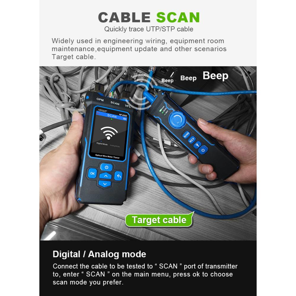 Traceur De Câble Réseau Komey NF-8506 Avec Test POE Et Ping IP – Détecteur De Fil Intelligent