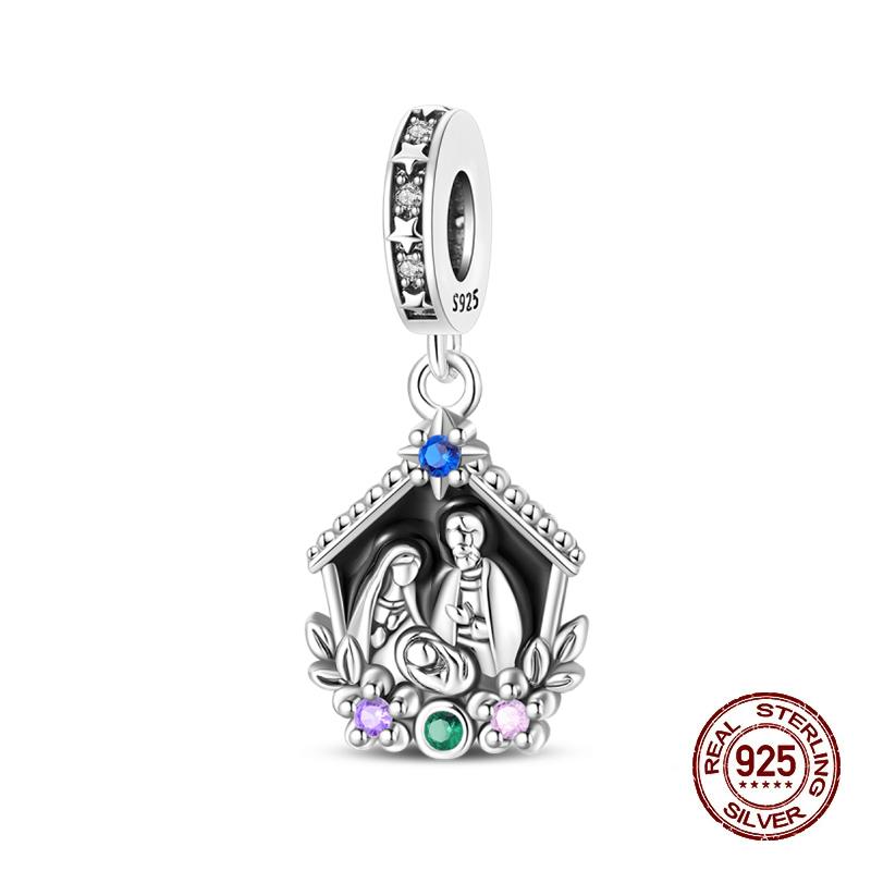 Original New Copper Prayer Virgin Mary Charms Beads Fit Necklace Bracelet Accessory Diy Jewelry For Women Gift