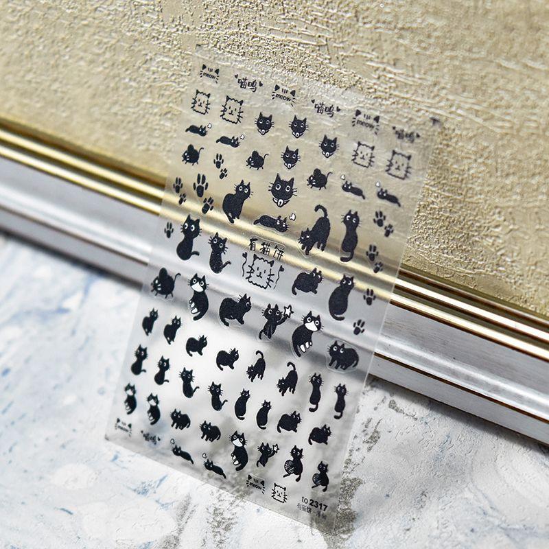 

Ins5d Cute Cat Thin Tough Japanese Style Nail Beauty Stickers Have cat pie 2317((Thin and tough))