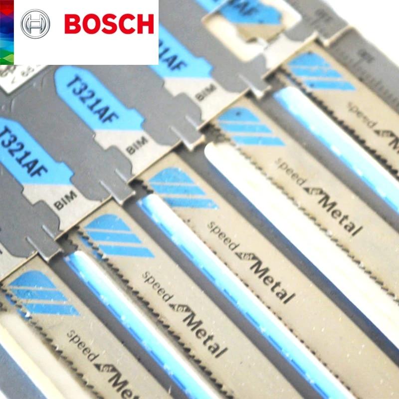 Bosch T321AF Lama per Seghetto Alternativo per Taglio Metallo 5 pz Lame Taglio Rapido per Lamiere Taglio Lavorazione Legno