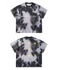 Beoteunseoul Oversized Light Mesh Running Logo Tie-Dye Casual T-Shirt (Black)