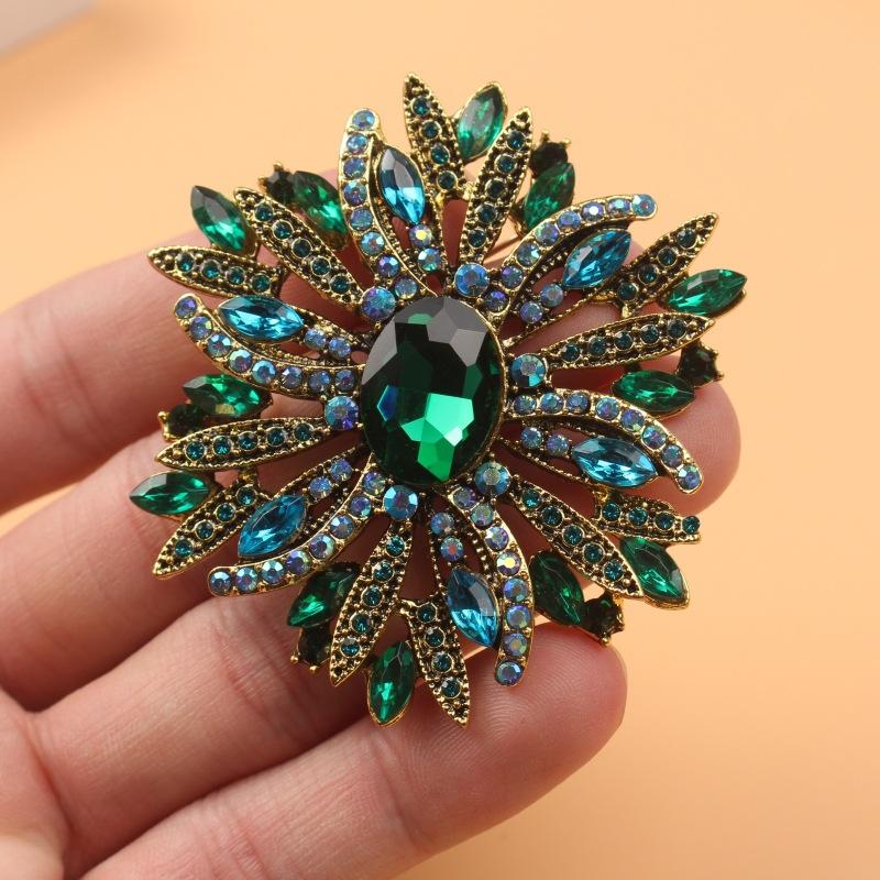 Crystal Brooch Rhinestone Pin Men Women Clothing Jewelry Accessories