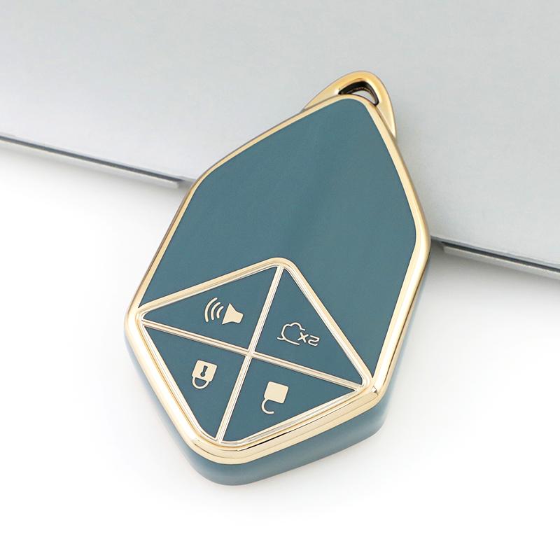 

Автомобильный чехол-держатель для брелока, бесключевые аксессуары для Changan Deepal SL03 S05 L07 S07 G318 S7, чехол-крышка для автомобильного смарт-ключа с дистанционным управлением gold edge key cover серый