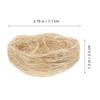 4Pcs Natural Jute Woven Bird Nest Set Garden Ornament Bird Cage Decor Handmade Nest for Parakeets Canaries Finches Mini Egg