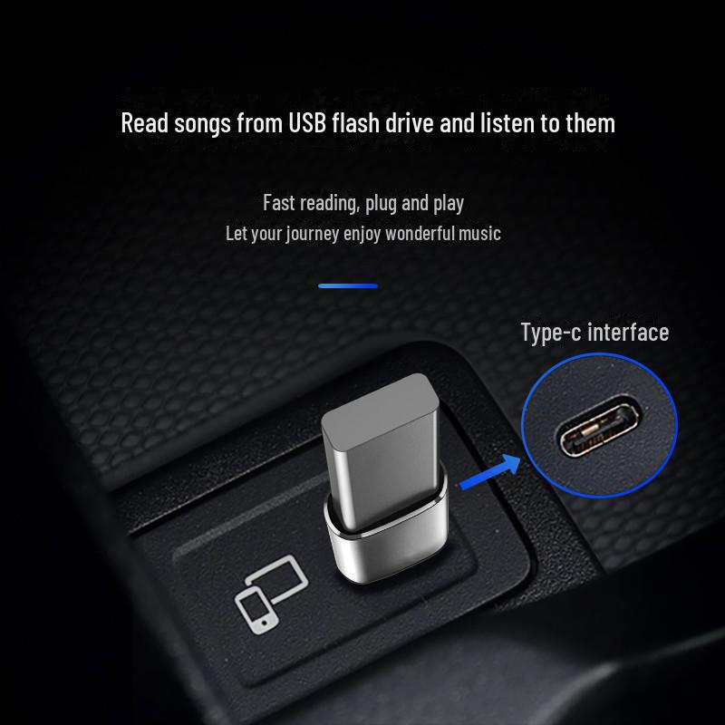 USB-C OTG ადაპტერი: მანქანის გადამყვანი მობილურისთვის, U დისკისთვის, მონაცემთა და ნავიგაციისთვის.