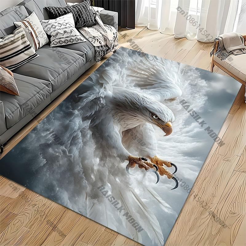 Majestic eagle powerfully descending carpet Yoga living room room decor children's crawling mat doormat area rug games mat