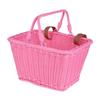 Kids Bike Basket Woven Basket with Handles with Strap Buckle Bicycle Basket