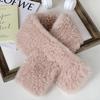 Autumn and Winter Lamb Wool Scarf, Women's Double-sided Light Luxury Shawl, Cross-matching Fashion Scarf, Fur Collar