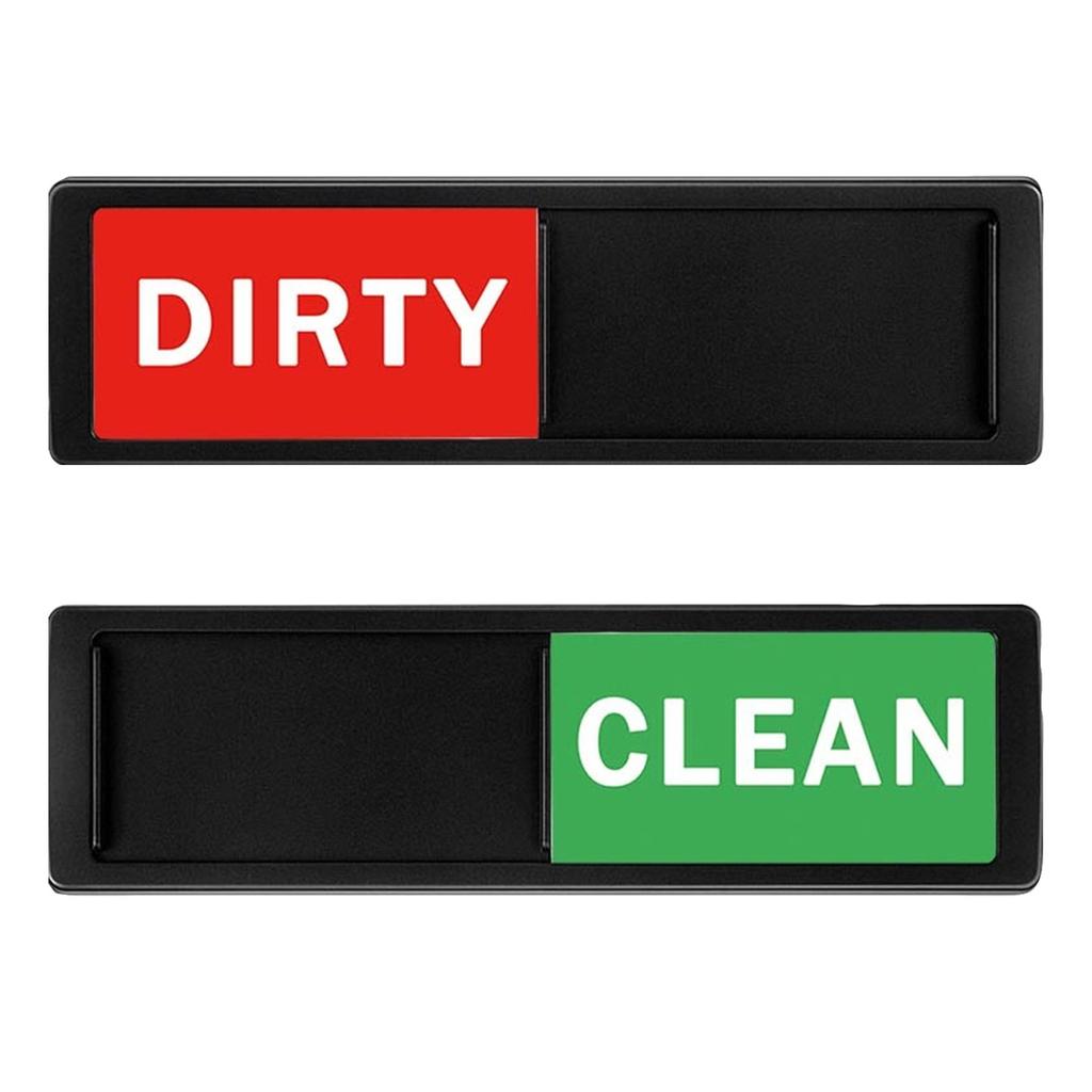 Sliding Dishwasher Magnet Indicator for Kitchen Use Adjustable Clean Dirty Status Sign Magnetic Label for Refrigerator or Dishwasher