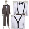 Carl Fredricksen Full Suit Cosplay Set, Up Elderly Character Stage Outfit with Glasses