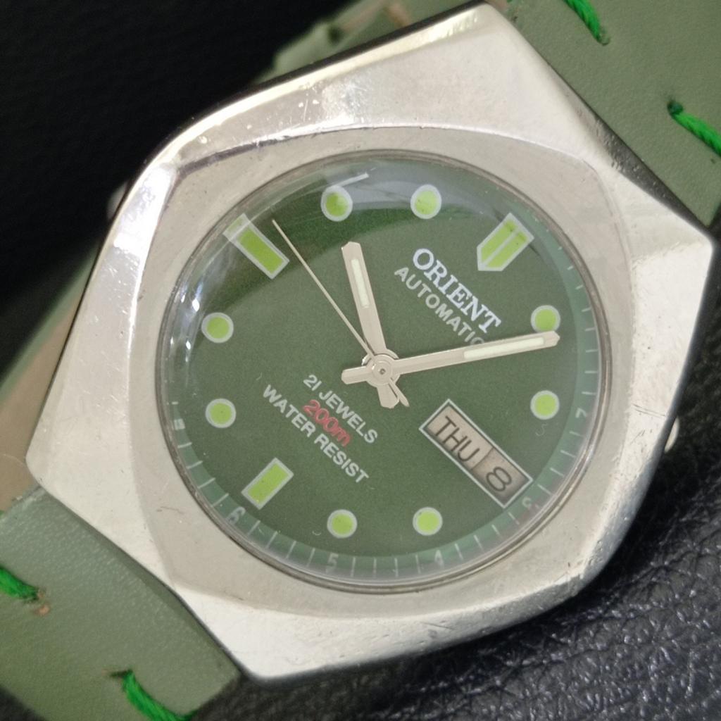 

ВИНТАЖНЫЕ МУЖСКИЕ ЧАСЫ ORIENT AUTOMATIC 46941 ЯПОНИЯ С ЗЕЛЕНЫМ ЦИФЕРБЛАТОМ a700693-5 R204-a700693