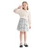 [Rolanko] sequins skirt kids girl dance skirt With inner pants everyday wear dance recital halloween cosplay disguise Christmas present silver 150