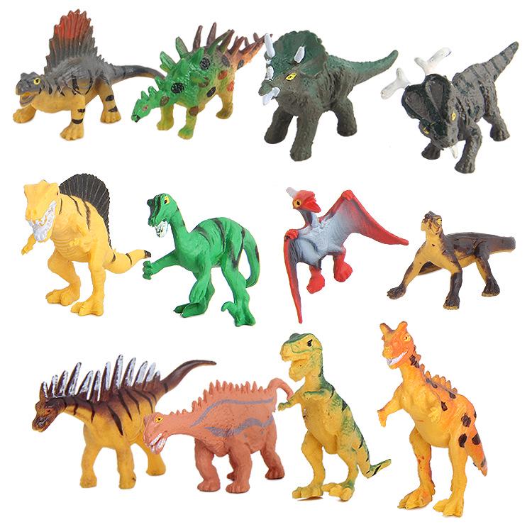 2017 Dinosaur Model Toys Dinosaur World 12 Simulation Dinosaur Color Doll Ornament Collection