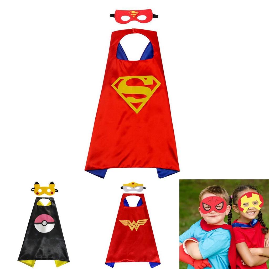 Sada dětských superhrdinských plášťů Živé barvy a vysoce kvalitní látky pro zábavu při převlékání